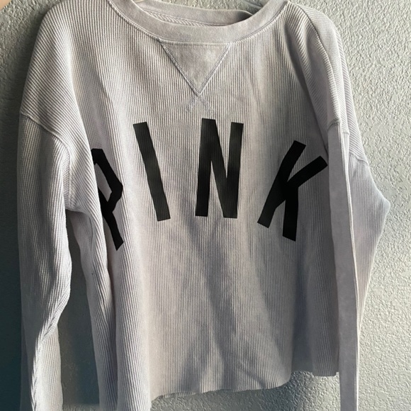 PINK White Oversized Long Sleeve Shirt - Picture 1 of 3